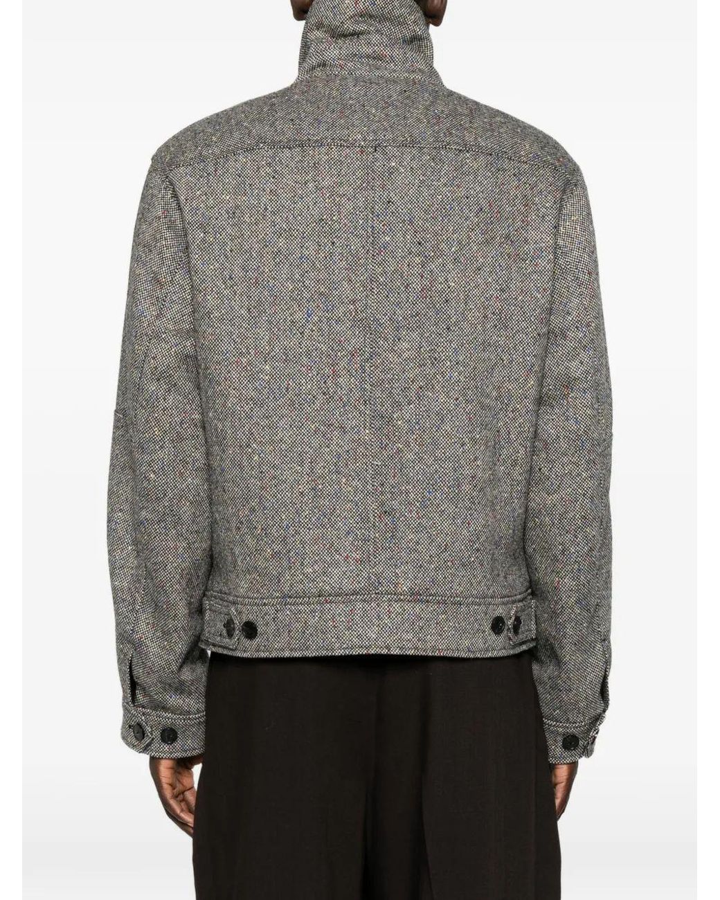 Dries Van Noten Gray Long-Sleeve Zip-Up Jacket for men