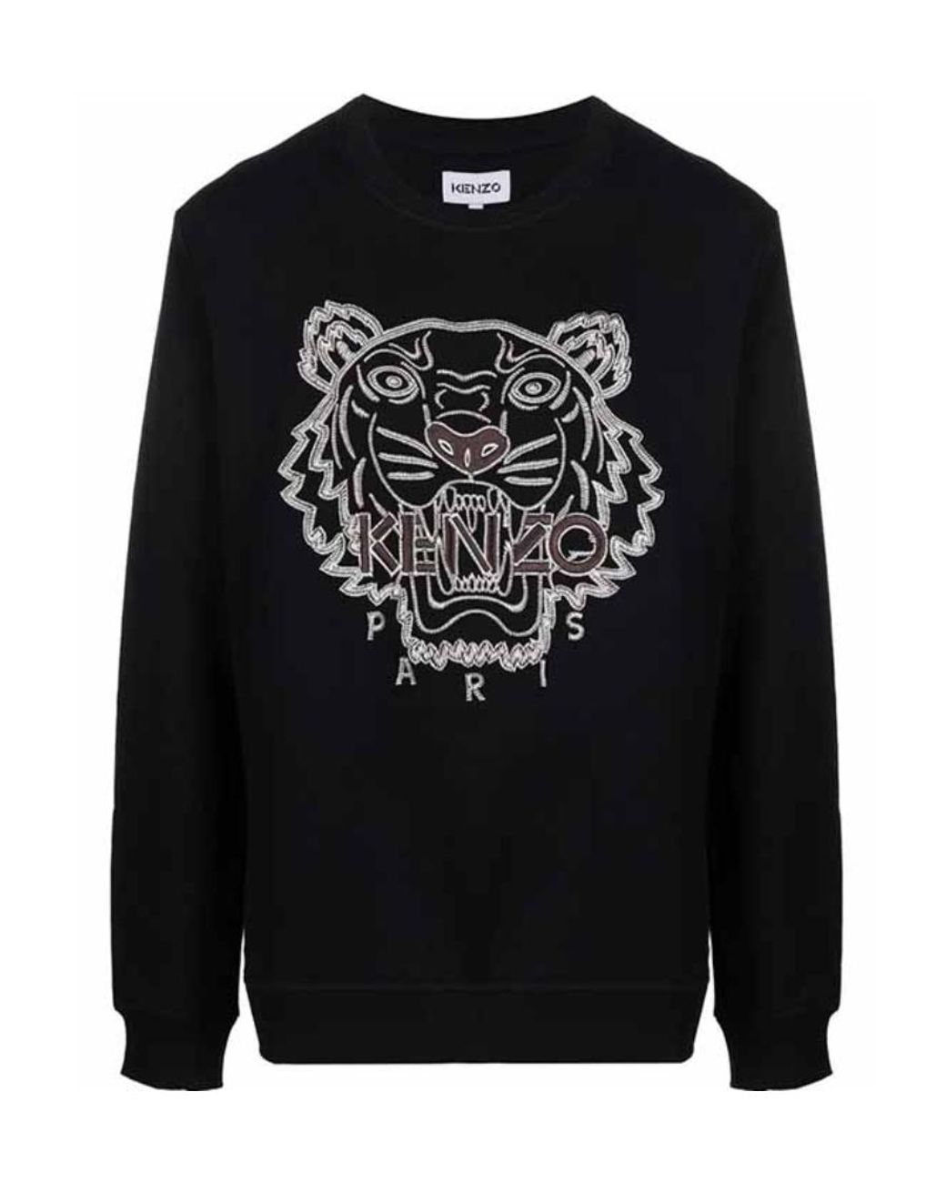 KENZO Black Crew-Neck Logo Sweatshirt for men