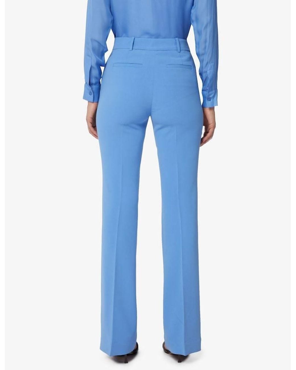 Michael Kors Blue Michael Straight Leg Bootcut Trousers