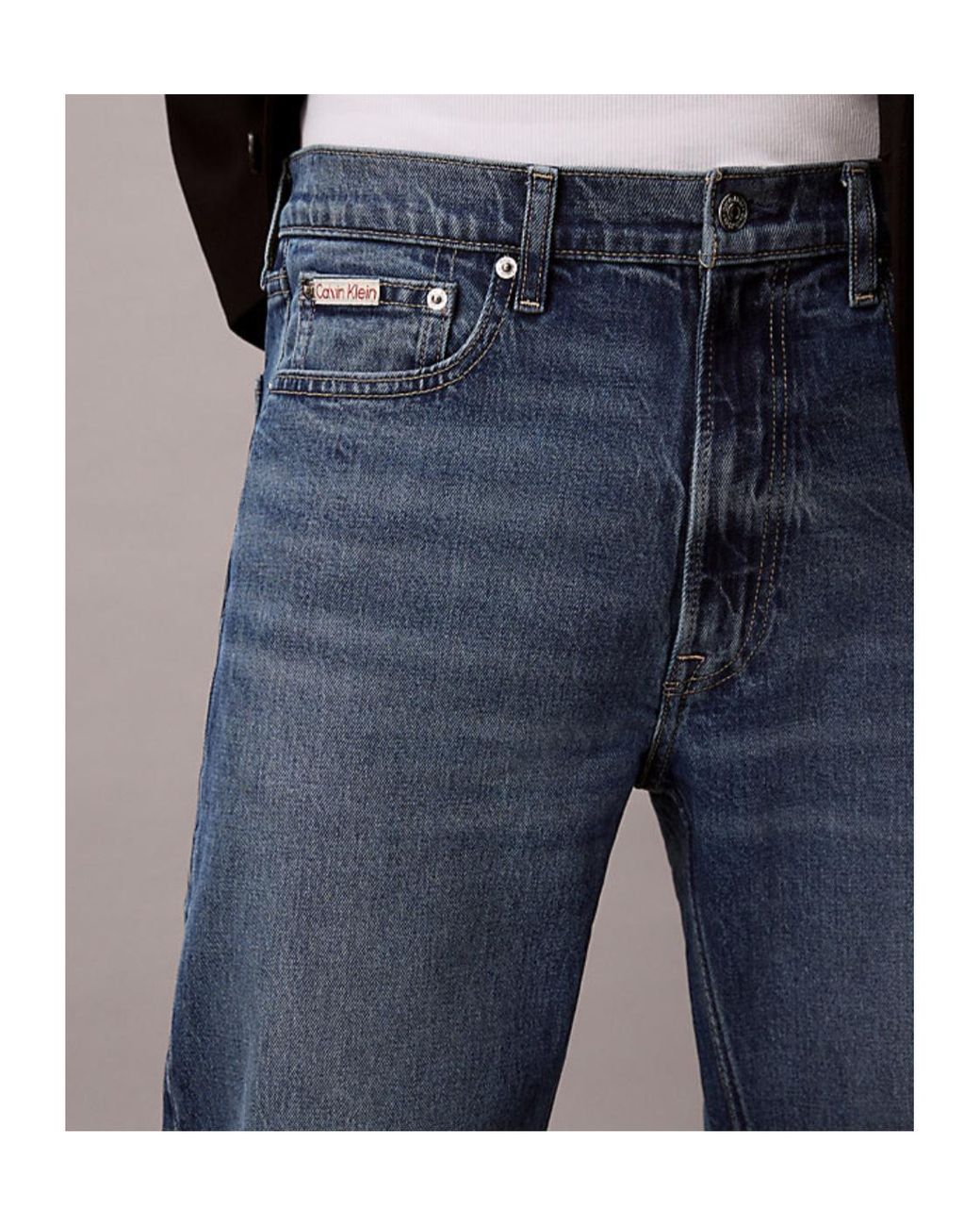 Calvin Klein Blue Standard Straight Jeans for men
