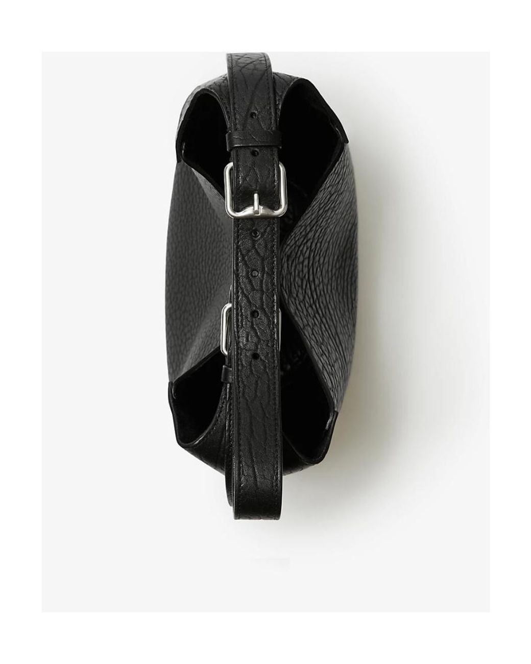 Burberry Black Medium Chess Leather Shoulder Bag