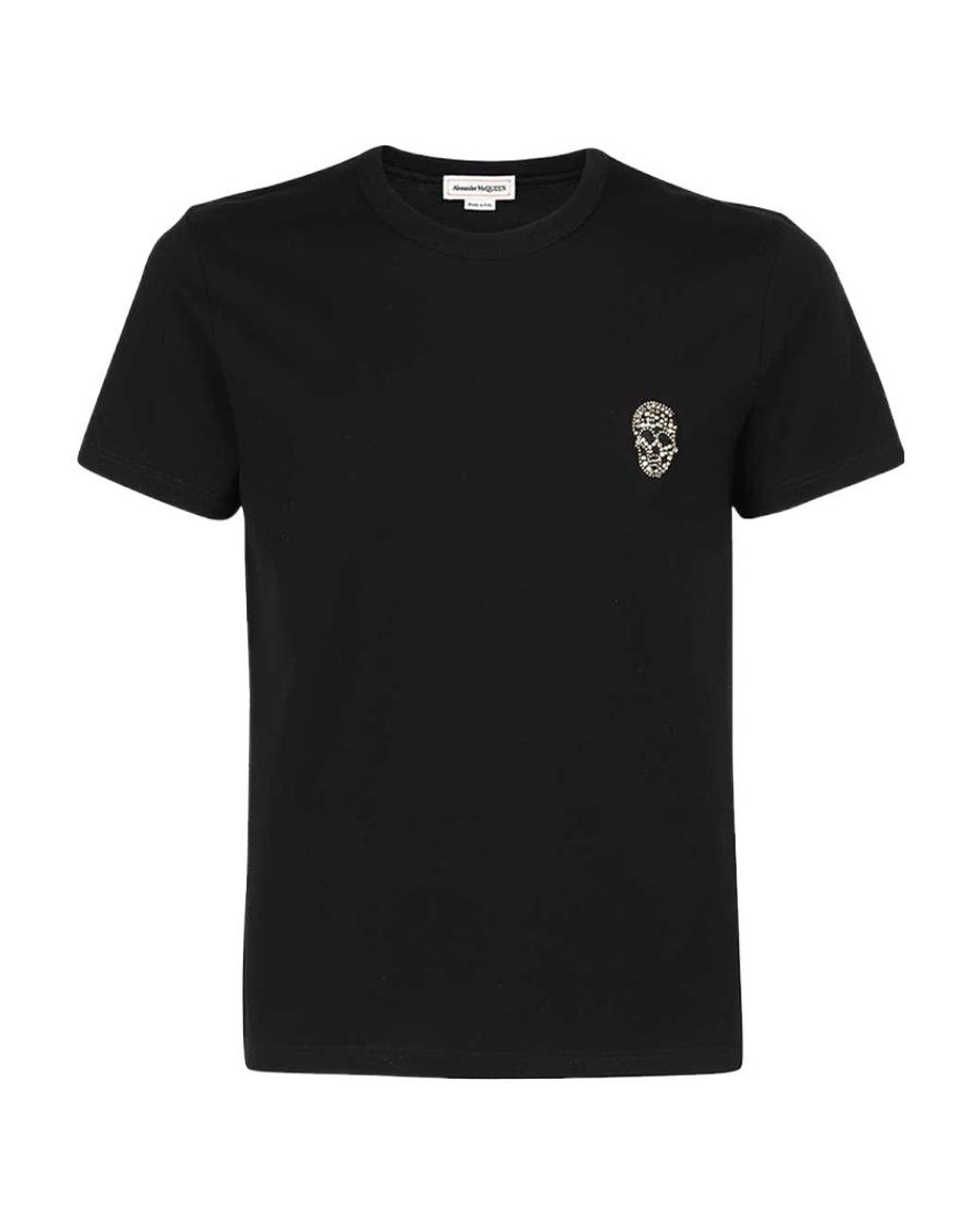 Tシャツ・カットソー MCQUEEN 'Skull' T-shirt Black Alexander McQueen Skull logo-print T-shirt | Black | FARFETCH