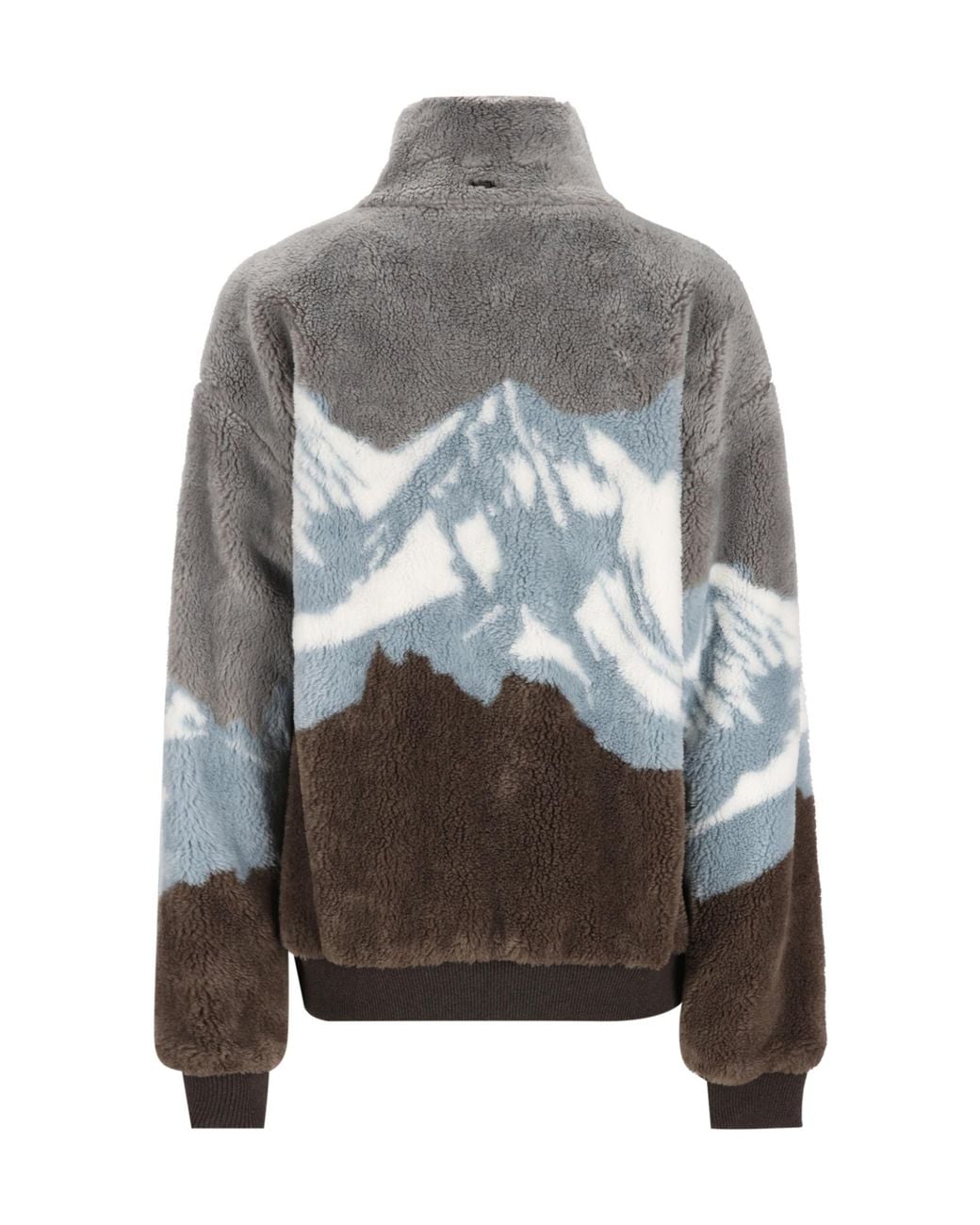 Herno Gray Alpine Teddy Zip Jacket for men