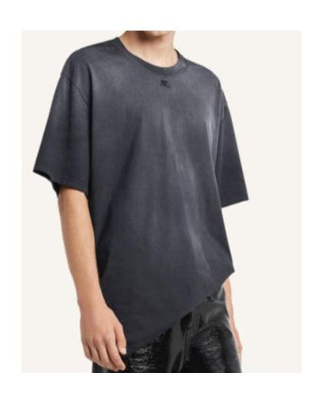 Courreges Blue Courrèges Oversized Solarized T-Shirt for men