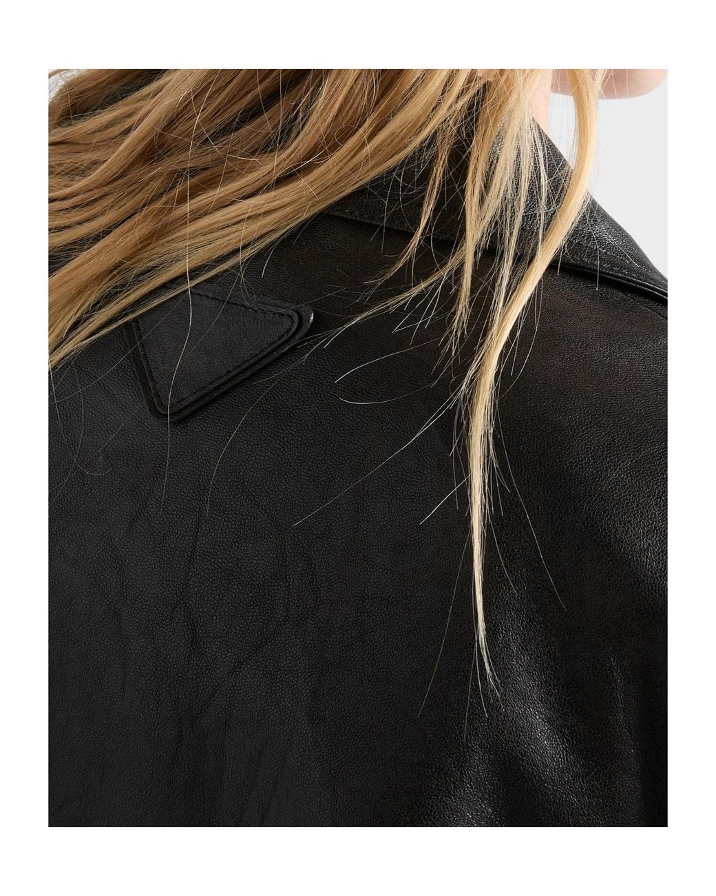 Prada Black Double-Breasted Nappa Leather Caban Jacket