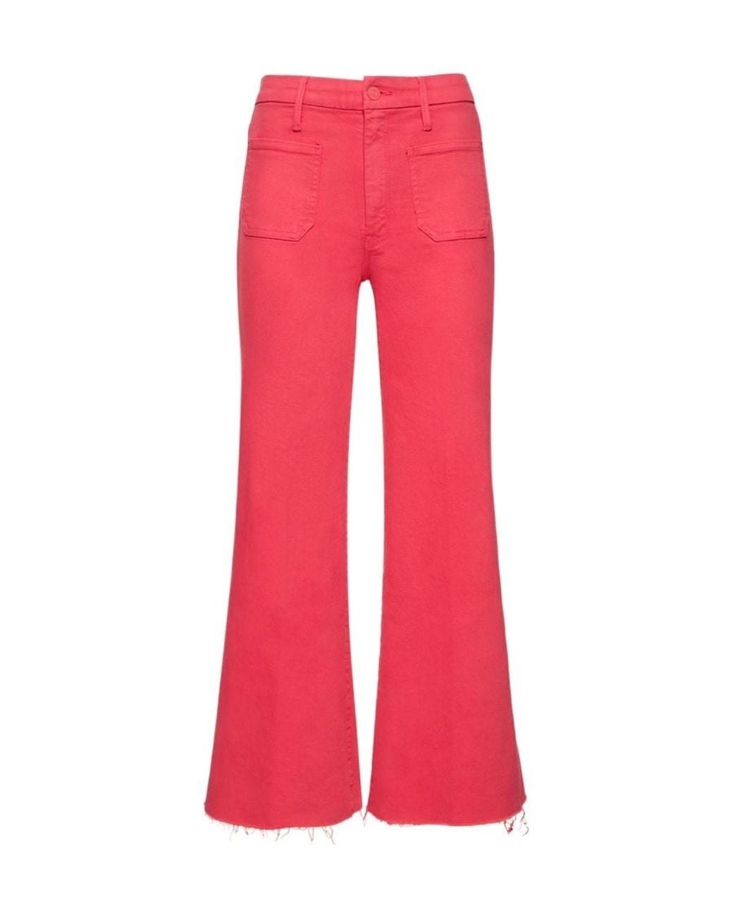 Mother Red Pocket Hem Jeans And Ankle-Trimmed Jeans