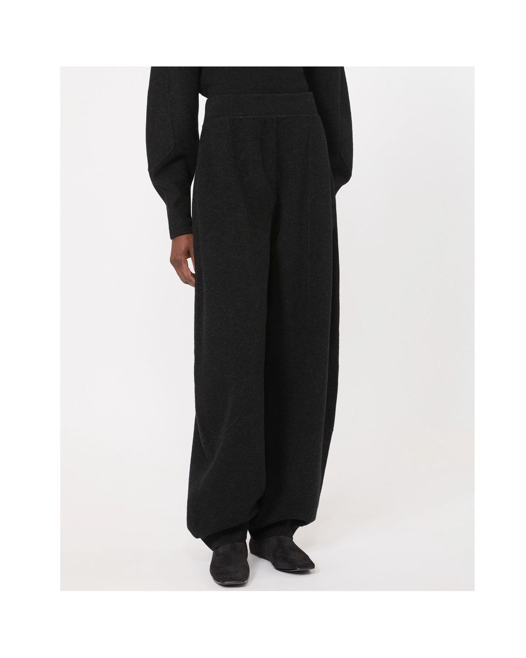 Max Mara Black Wool And Cashmere Jogging Trousers