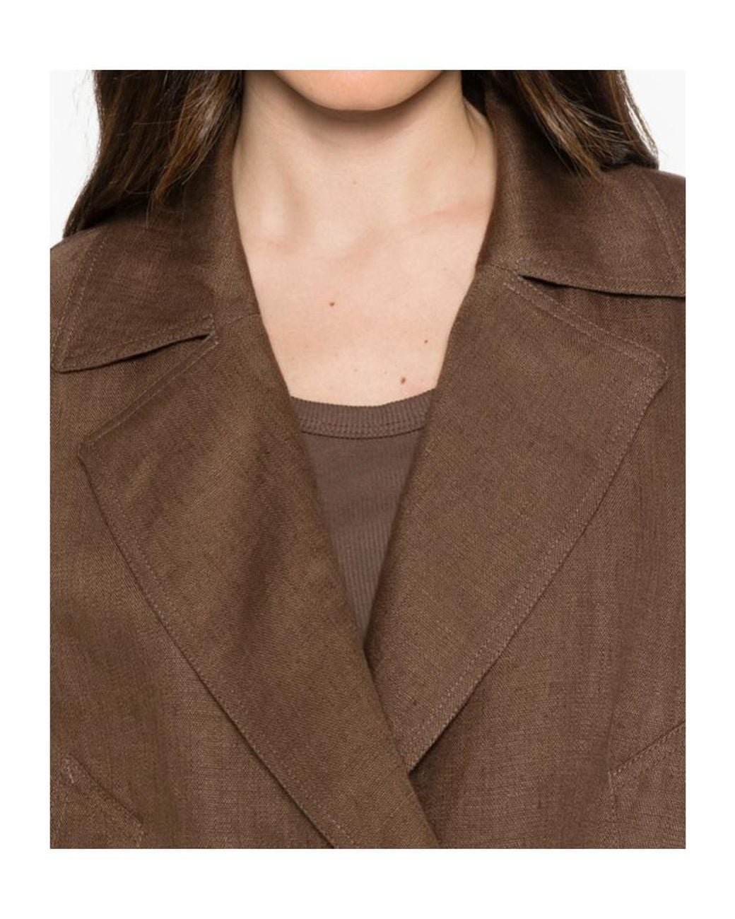 Brunello Cucinelli Brown Long-Sleeve Casual Jacket