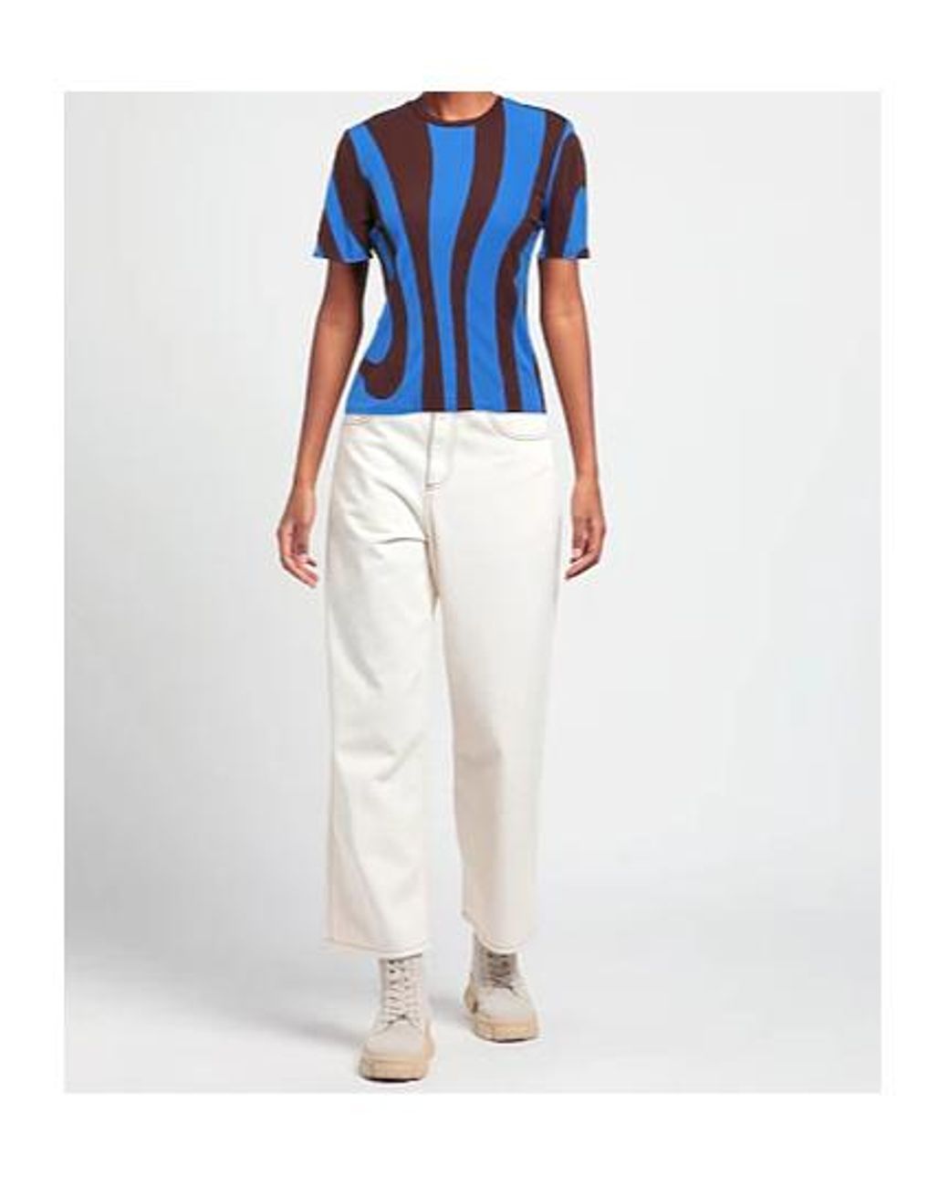 Tory Burch Blue Printed T-Shirt