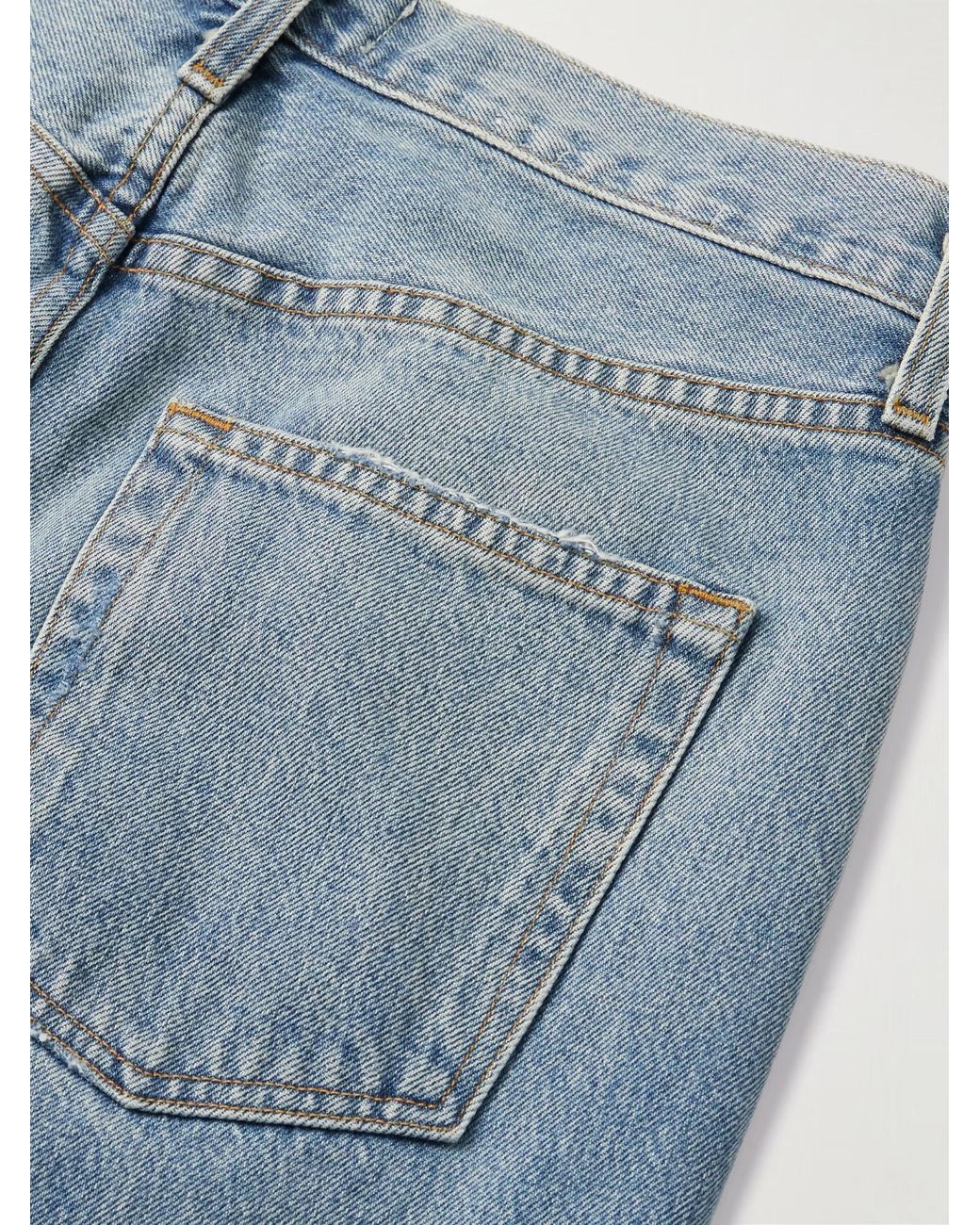 Agolde Blue High Waist Straight Jeans