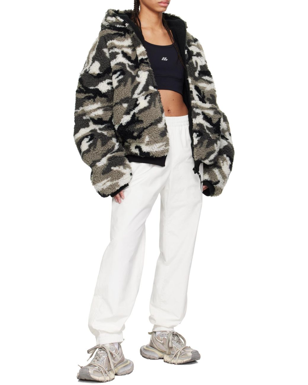 Balenciaga White Mirror-Logo Tracksuit Pants