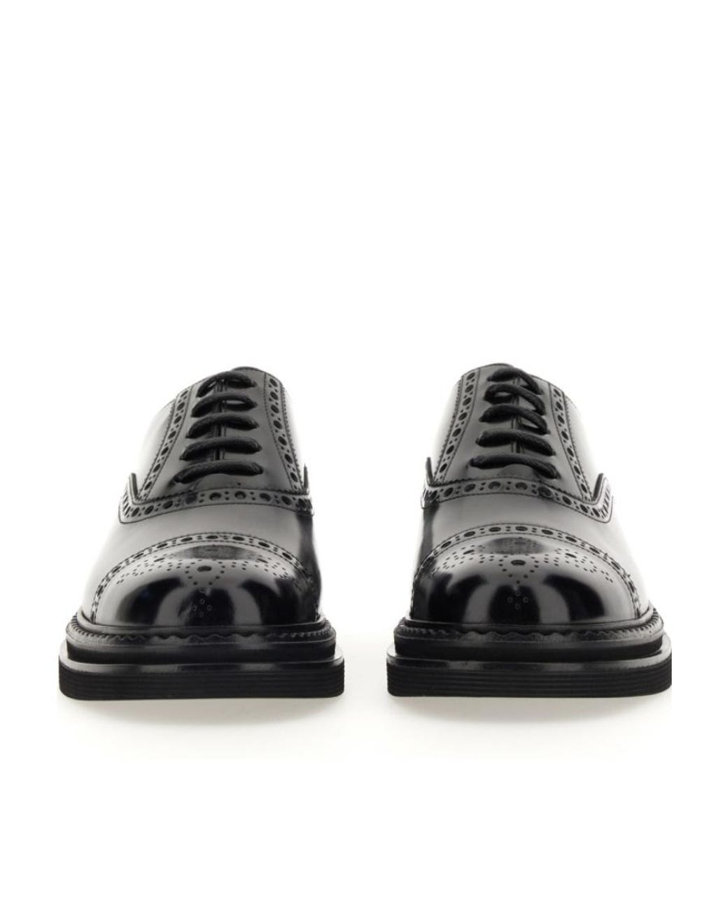 Dolce & Gabbana Black Lace-Up Derby Shoes for men