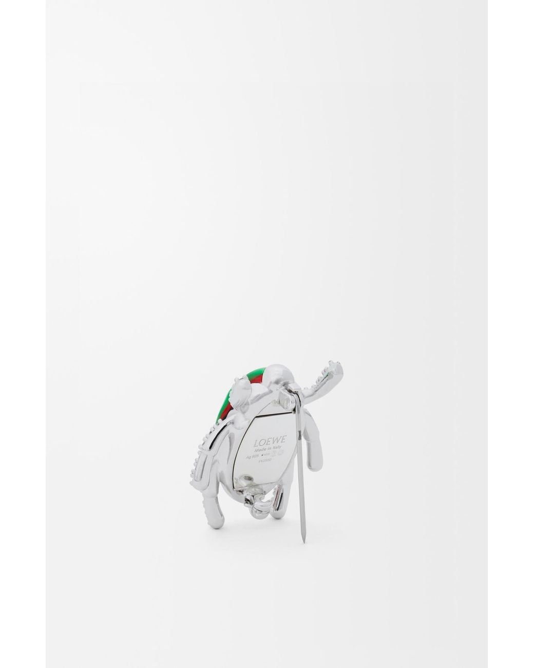Loewe White Carabeo Brooch