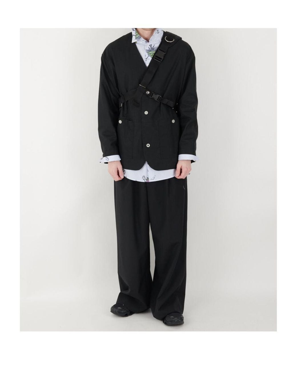 Comme des Garçons Black Zippered Shoulder Bag for men
