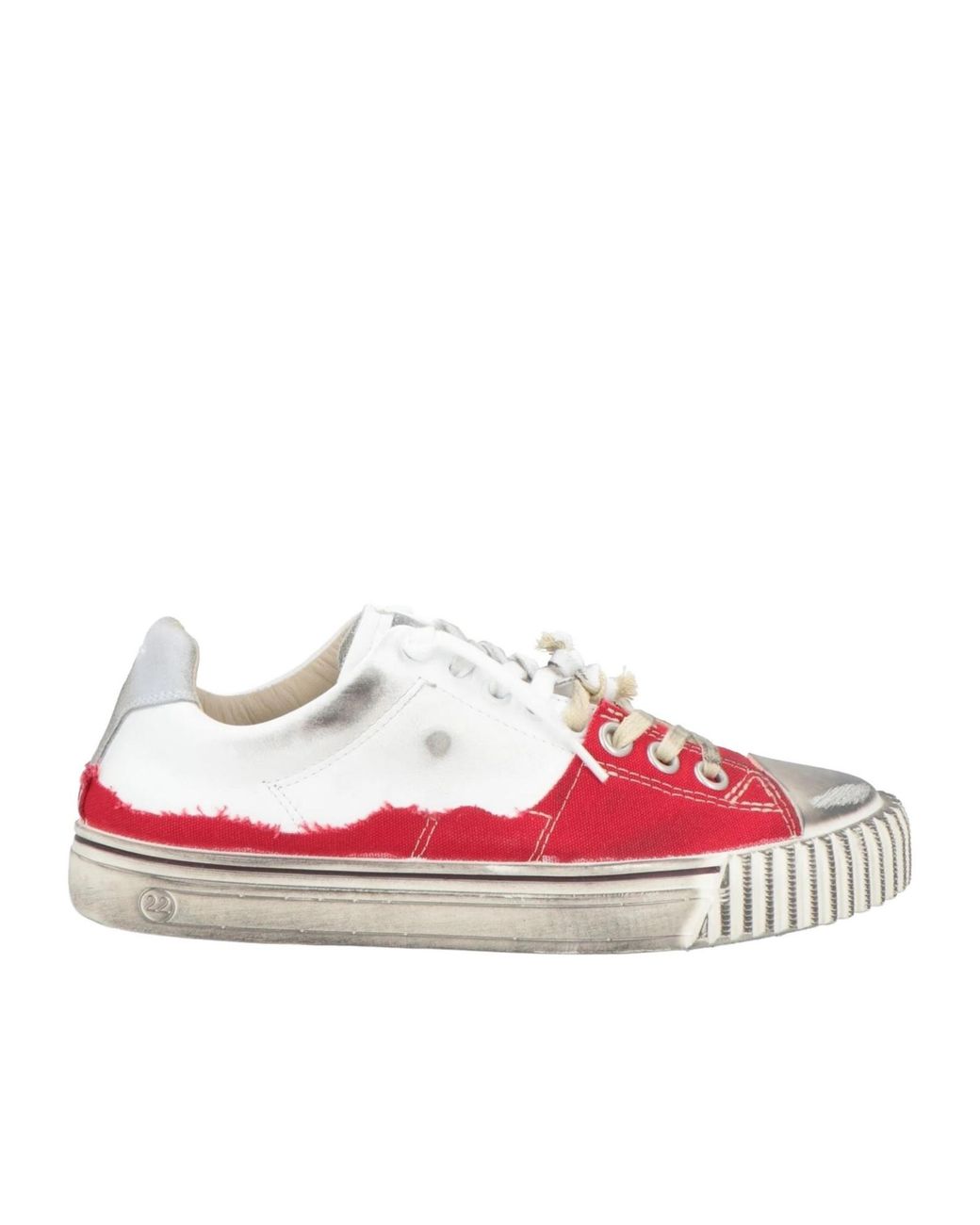 Maison Margiela Pink Two-Tone Leather Sneakers