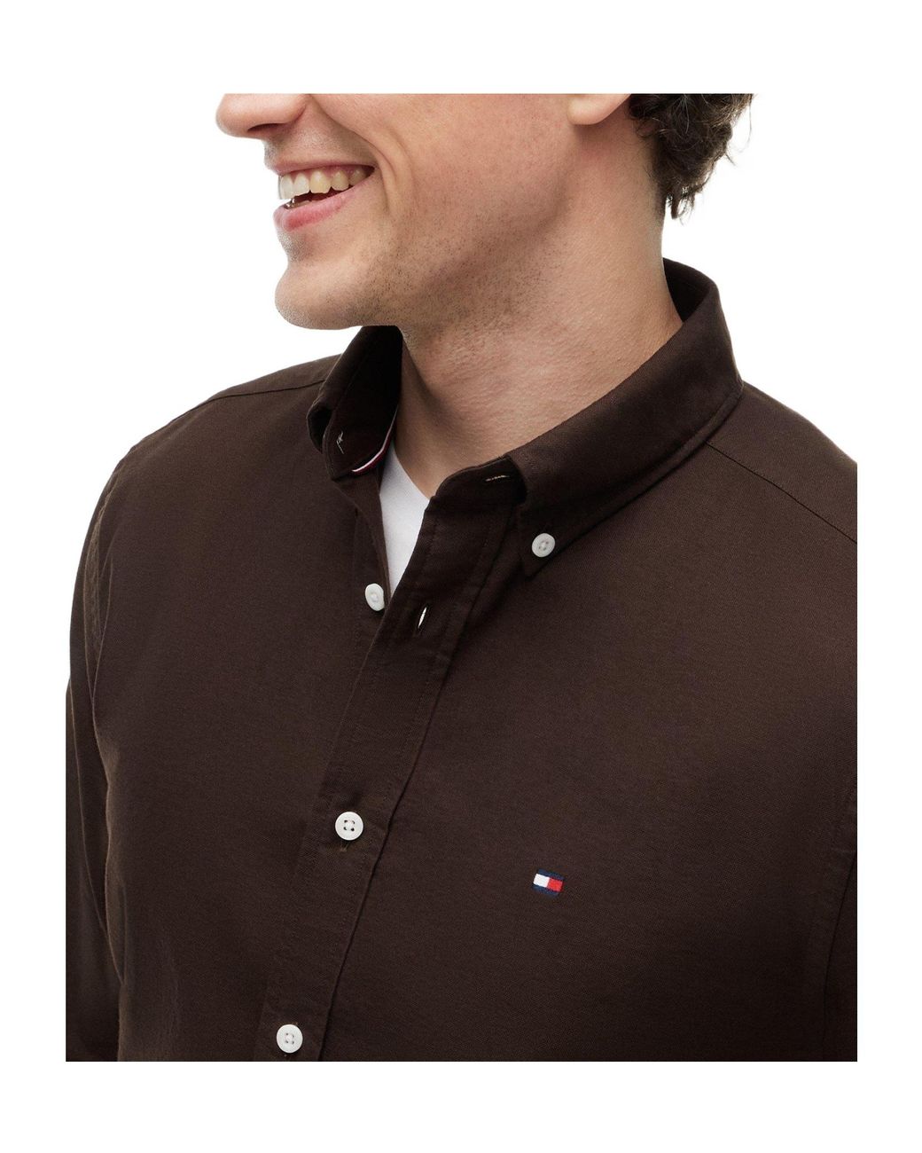 Tommy Hilfiger Brown Solid Color Shirt for men