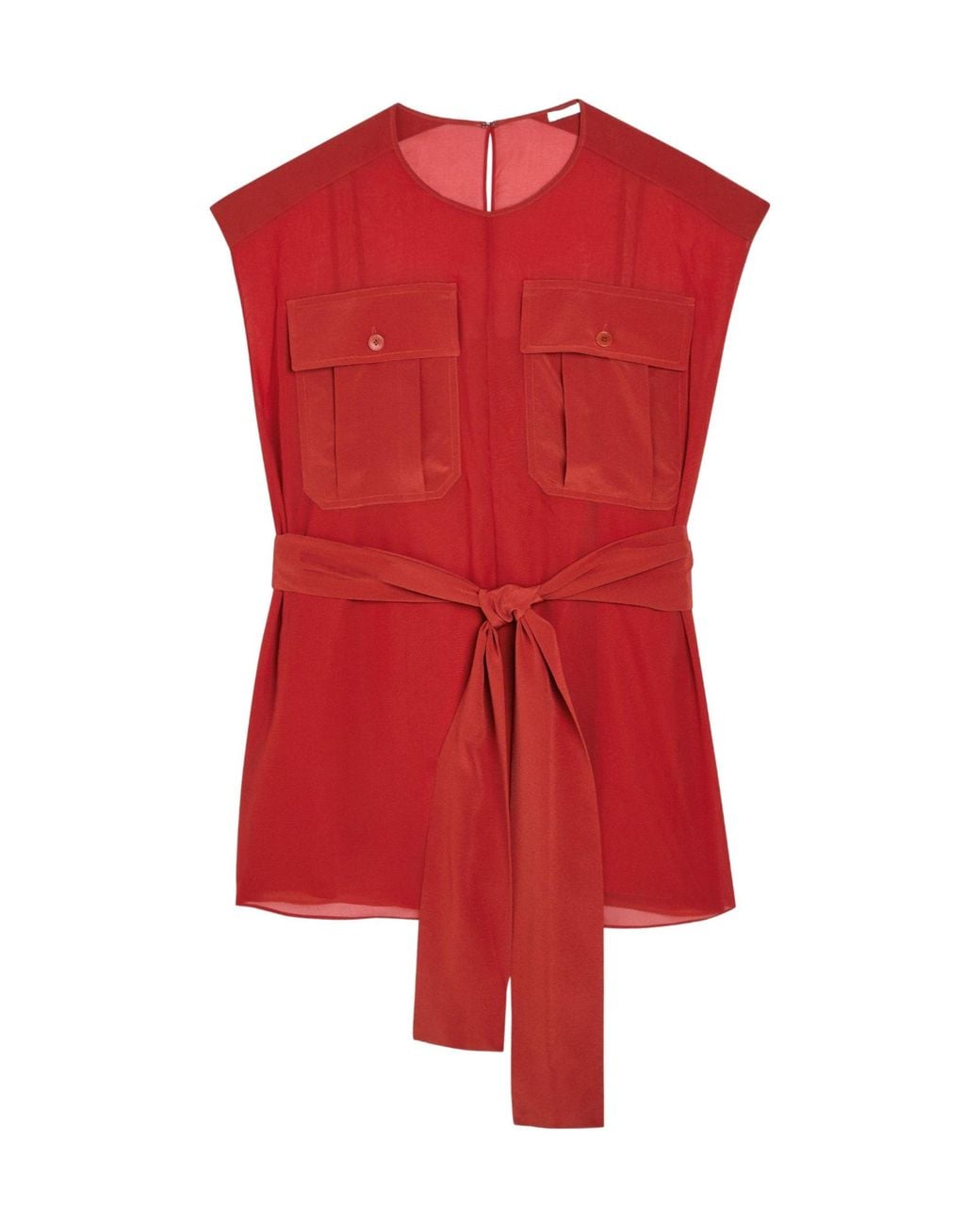 Joseph Red Belted Top