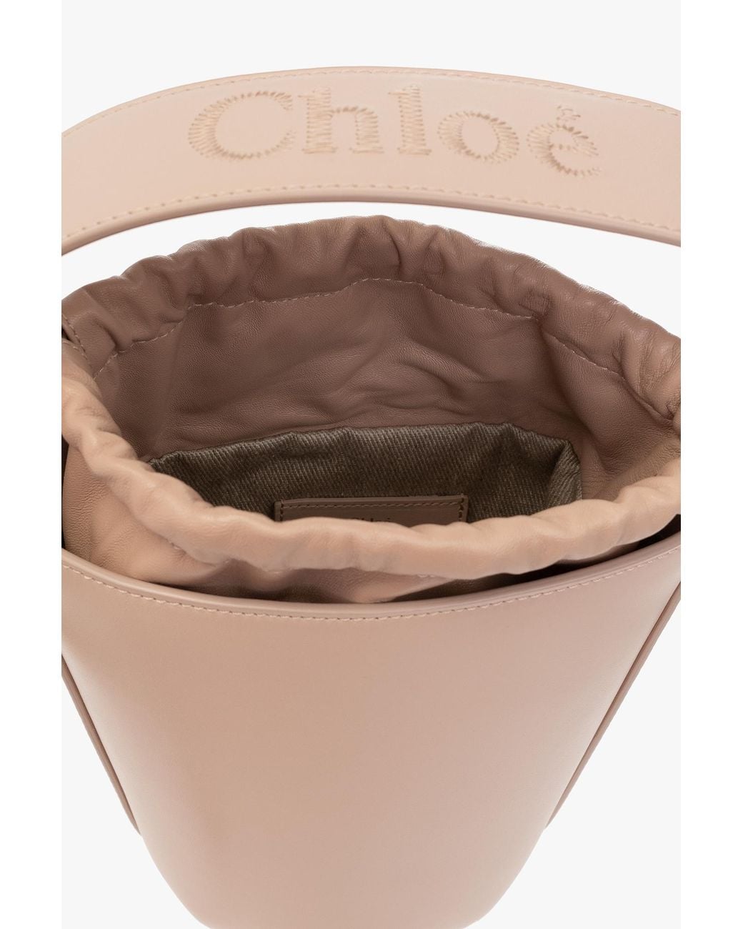 Chloé White Logo Shoulder Bag