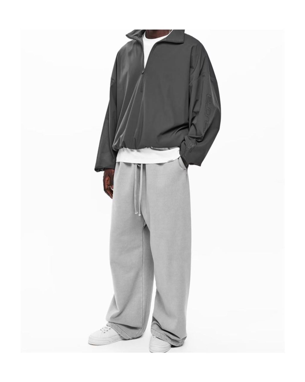 Fear Of God Gray Logo-Stamped Casual Jacket for men