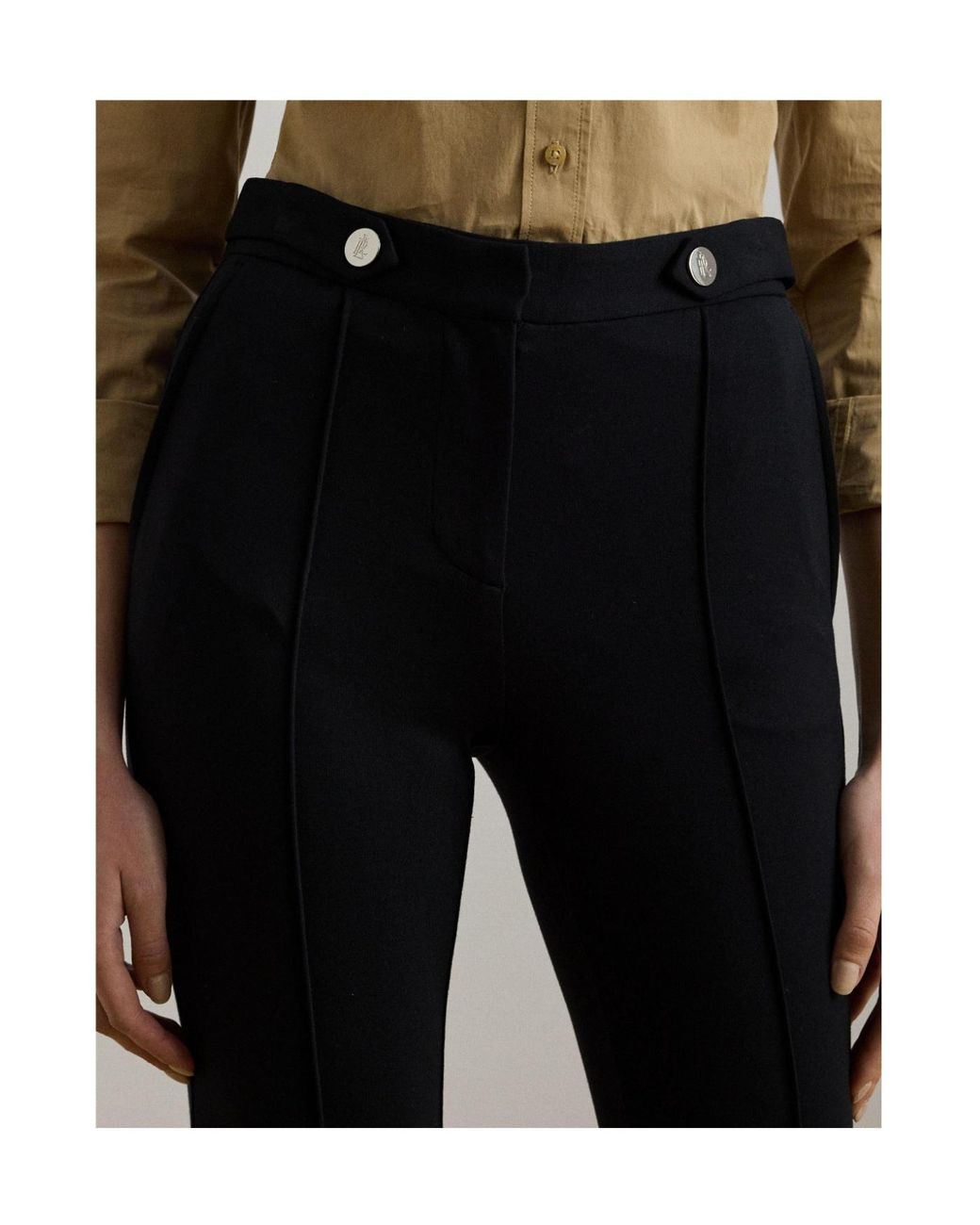 Ralph Lauren Black Highwaisted Flared Trousers