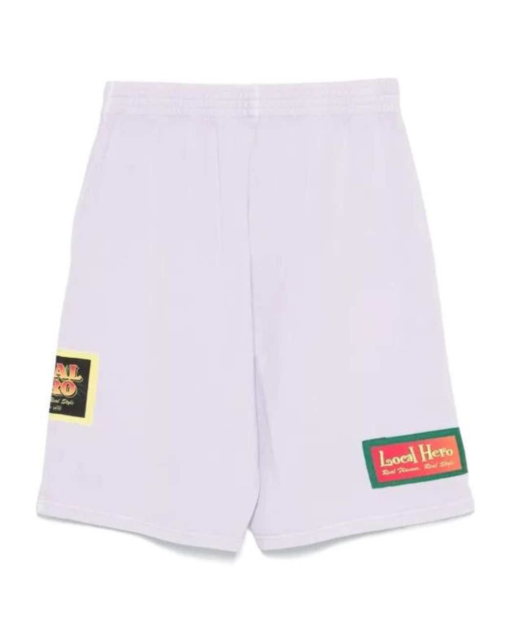 Martine Rose White Logo-Patch Shorts