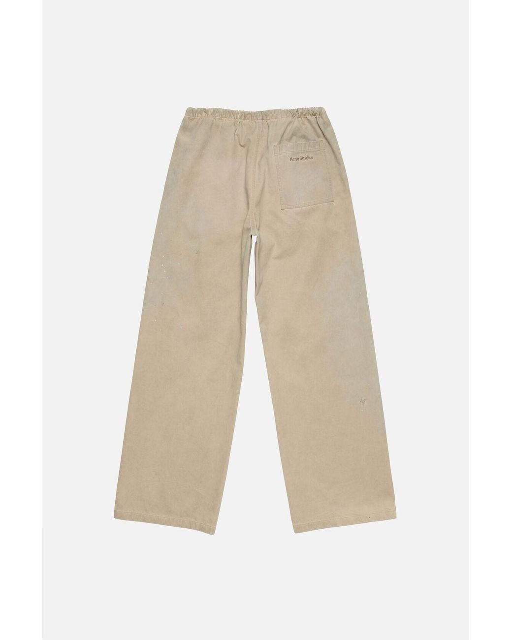 Acne Natural Drawstring Casual Pants for men