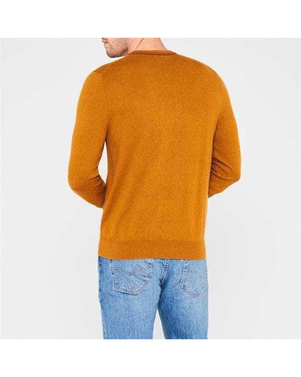 Paul Smith Orange Round-Collar And Long-Sleeved Sweater for men