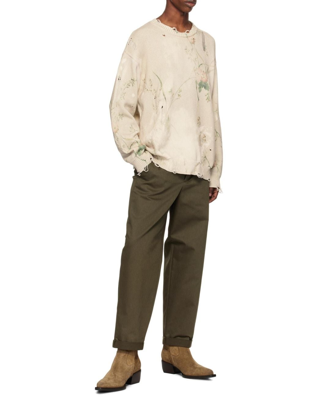 Golden Goose Deluxe Brand Green Logo Casual Pants for men