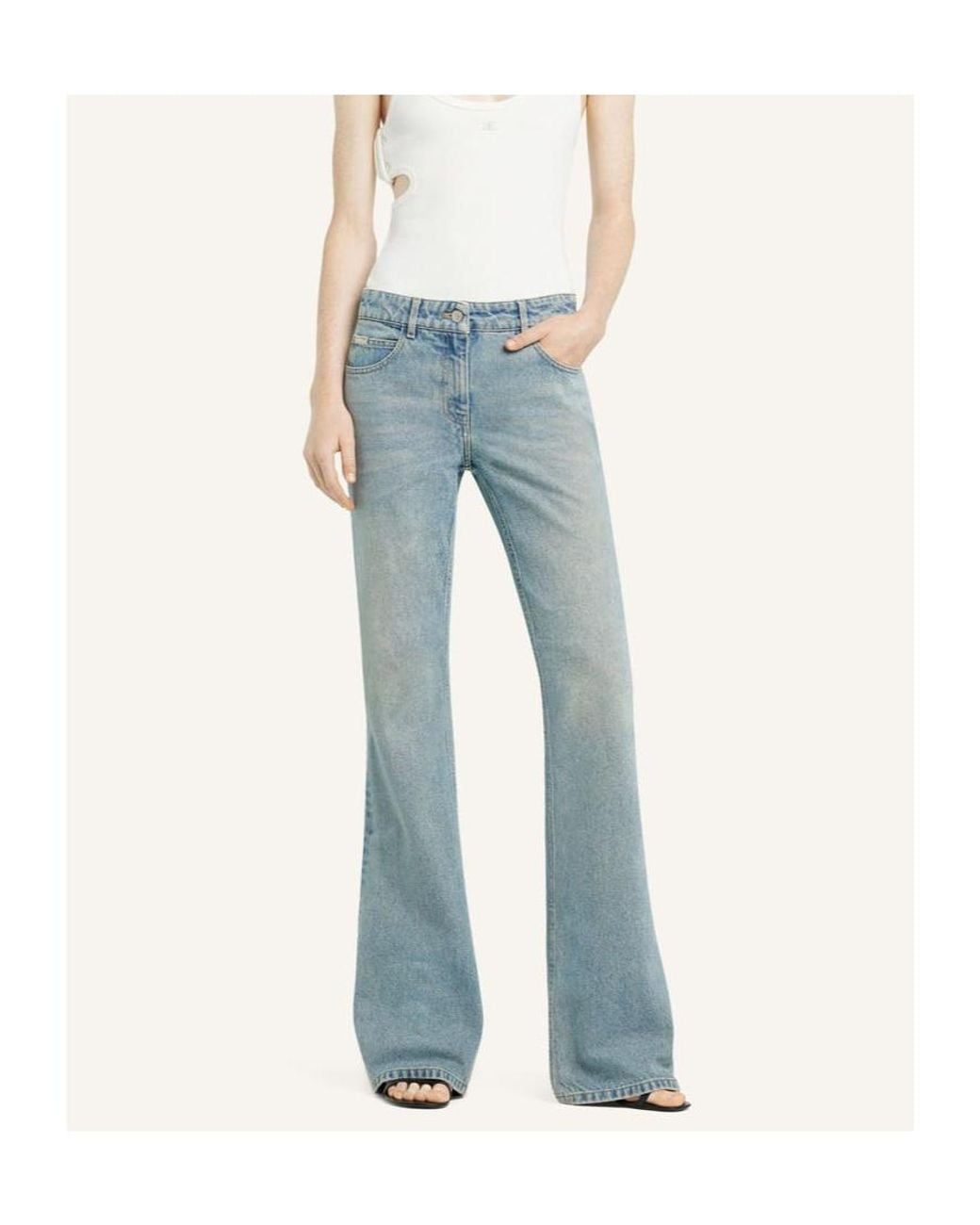 Courreges Blue Bootcut Jeans