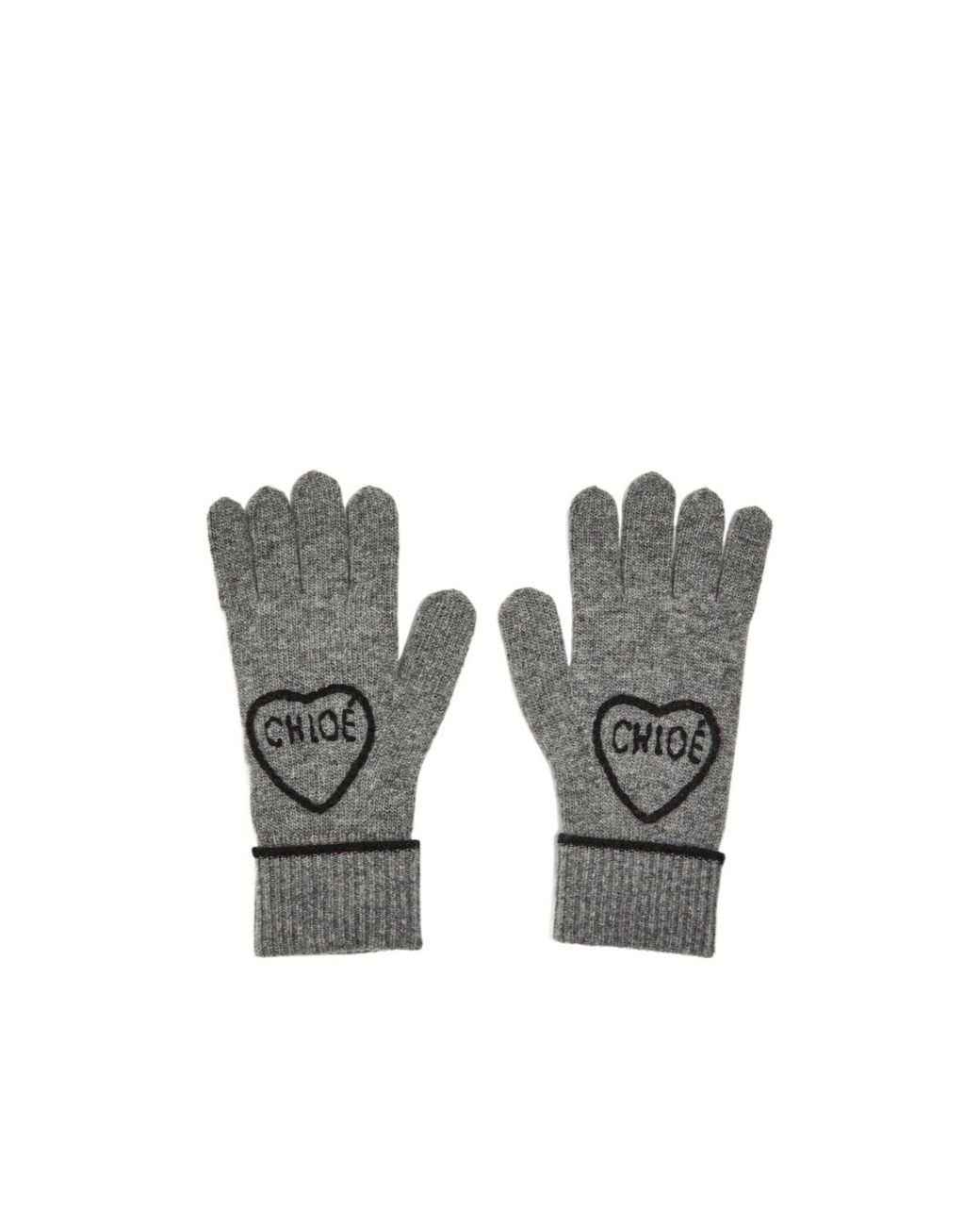 Chloé White Warm And Comfortable Gloves