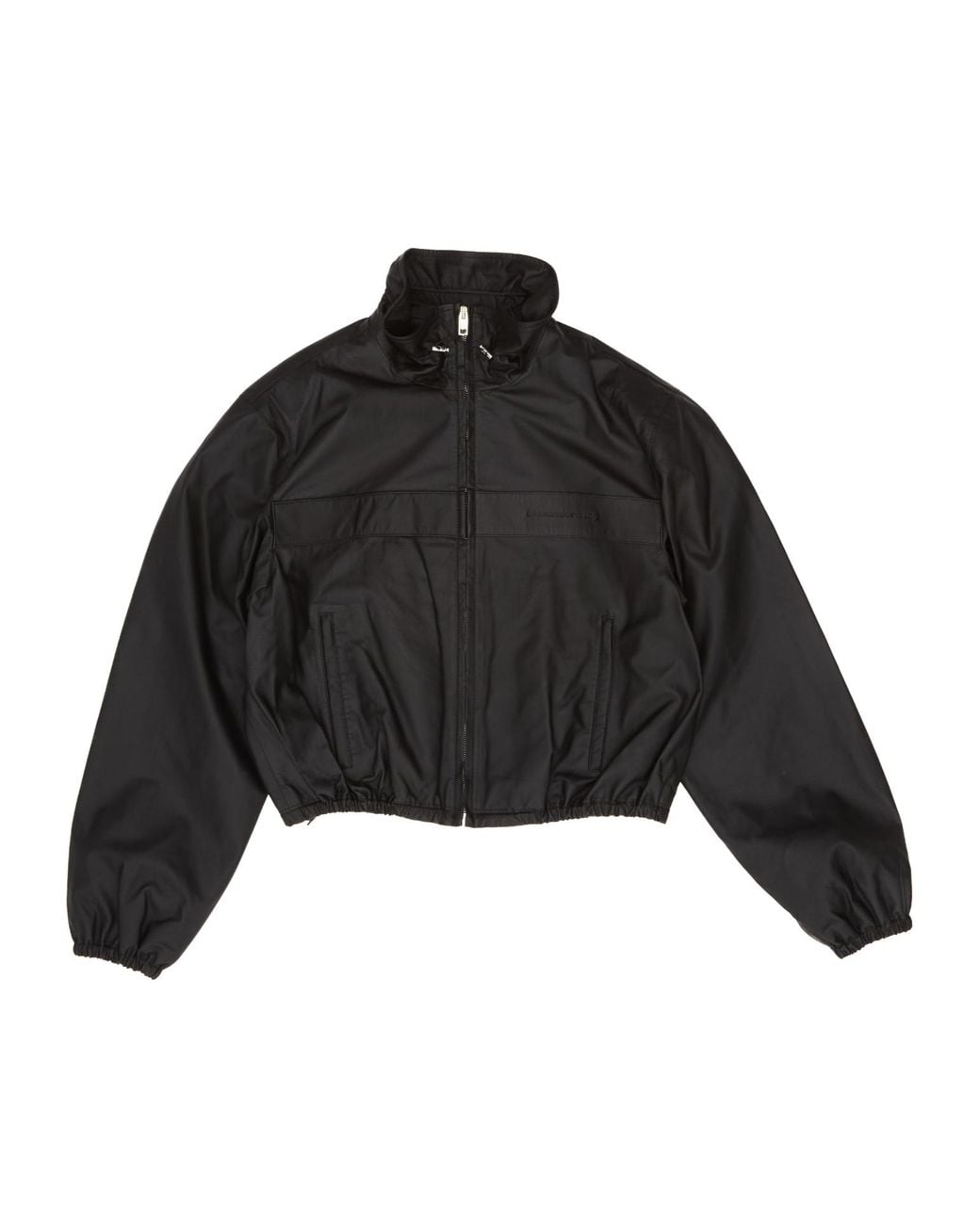 Alexander Wang Black Zip-Up High Neck Jacket
