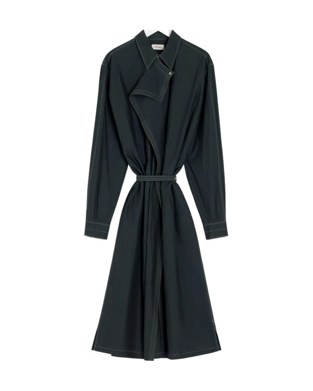 Lemaire Black Belted Shirt Dress