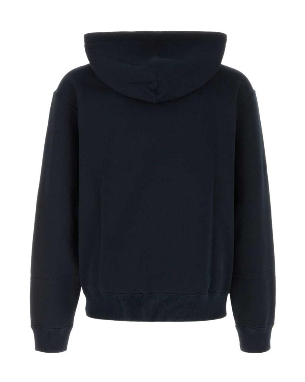 Jil Sander Blue Drawstring Hooded Sweatshirt for men