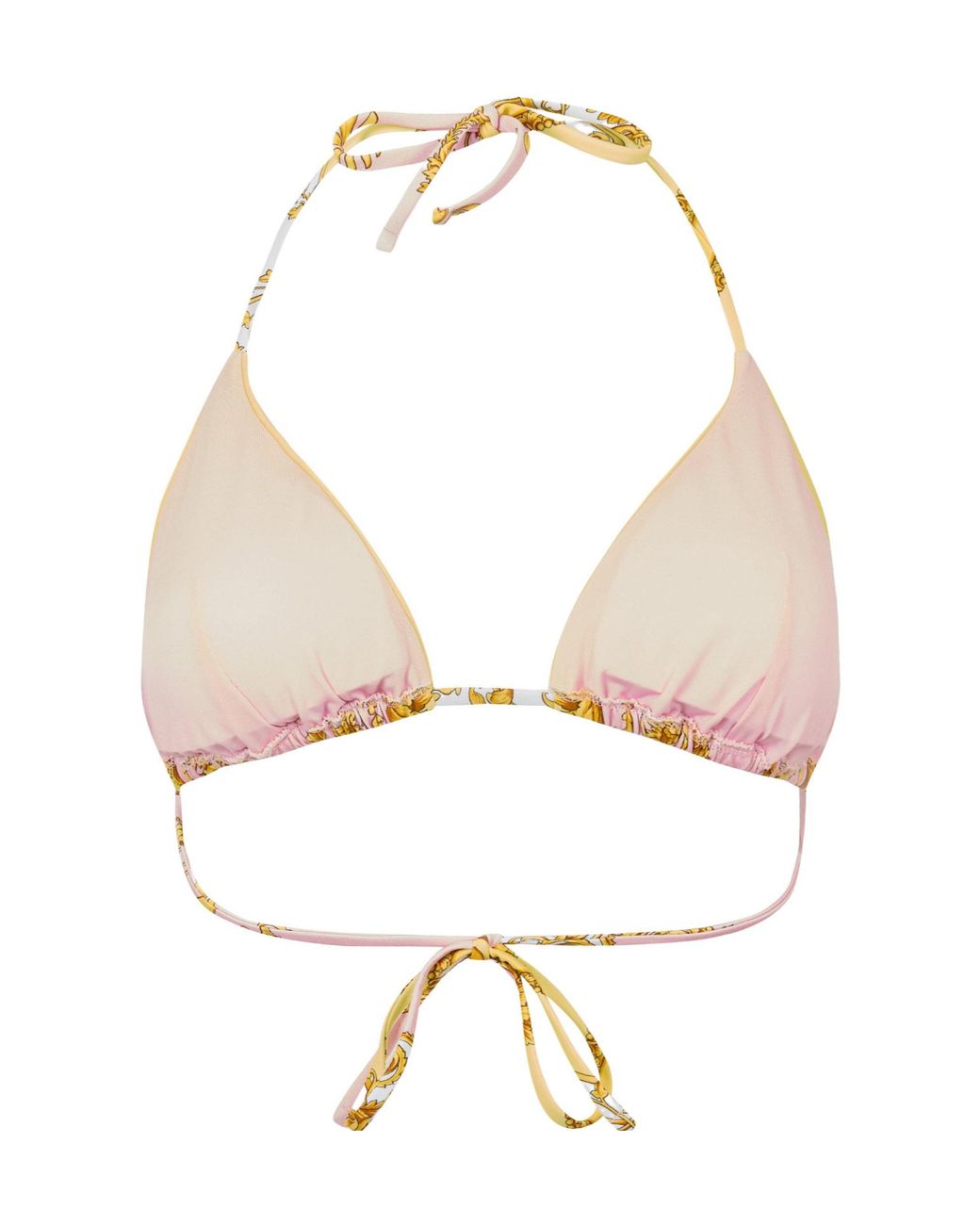 Versace Metallic Tie Bikini Top