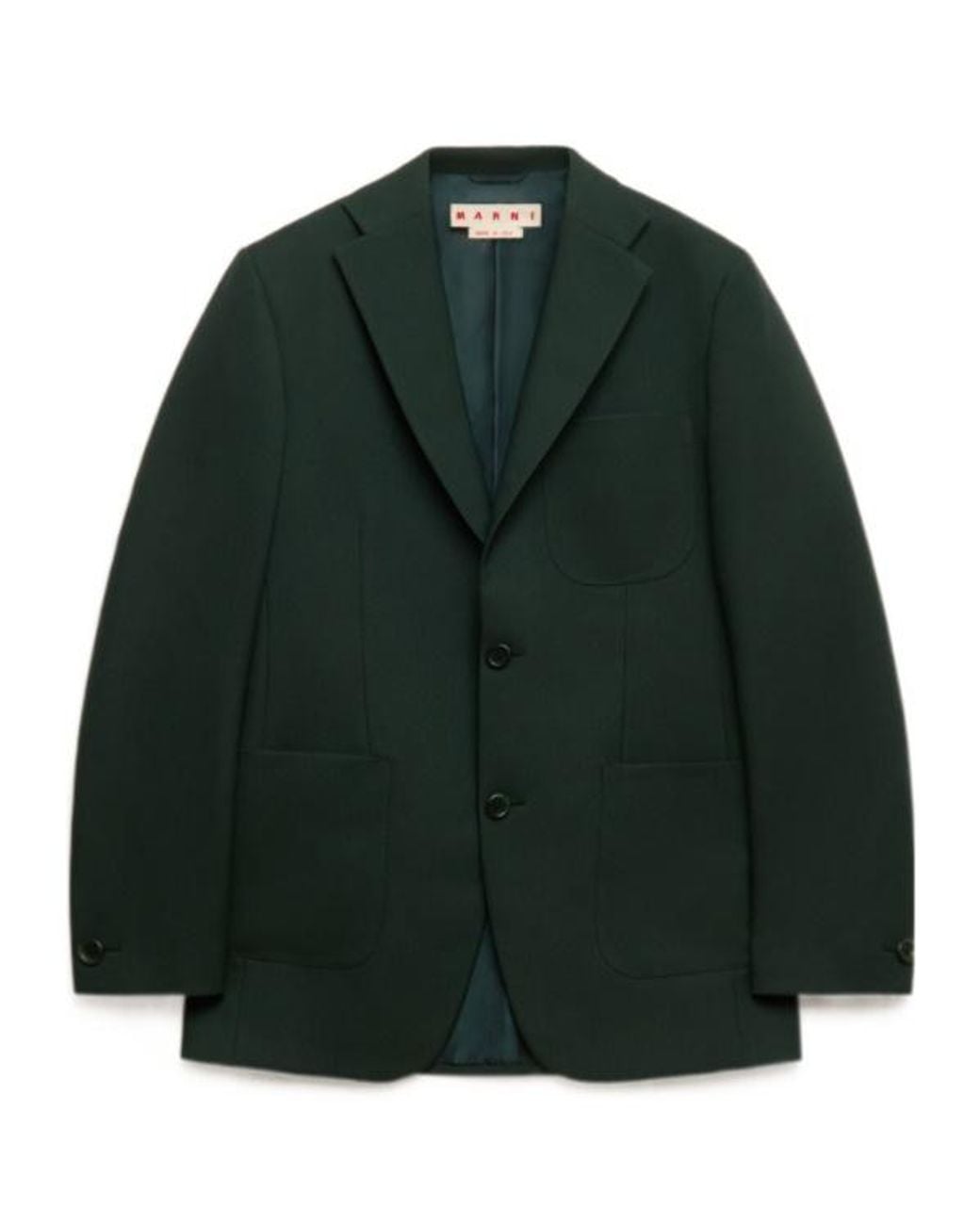Marni Green Deep- Techno-Fabric Jacket for men