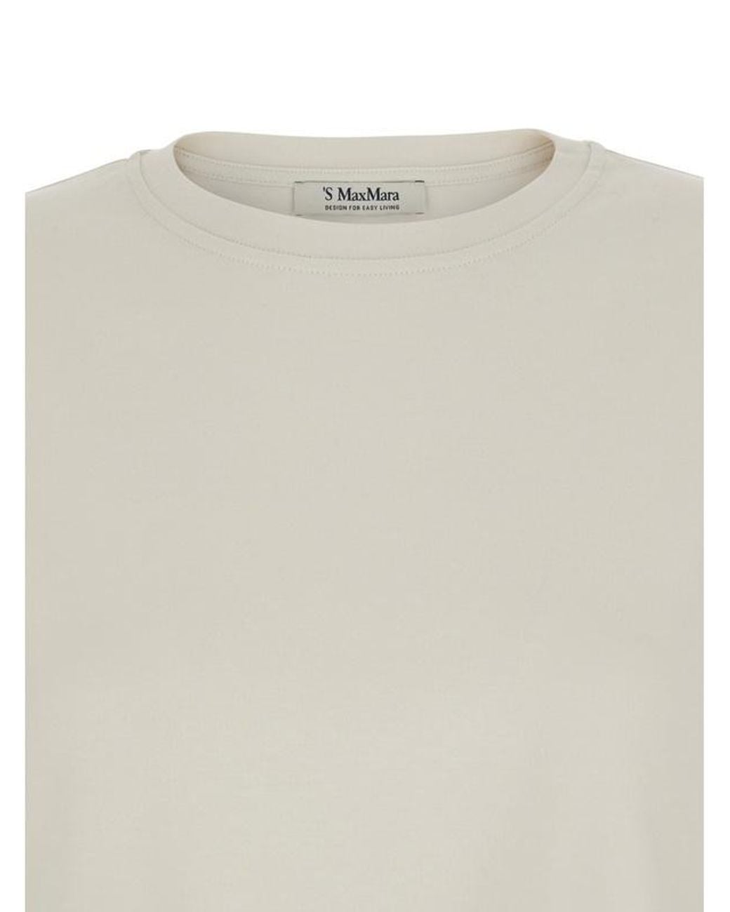 Max Mara White Bella Graphic-Embroidered Crewneck T-Shirt
