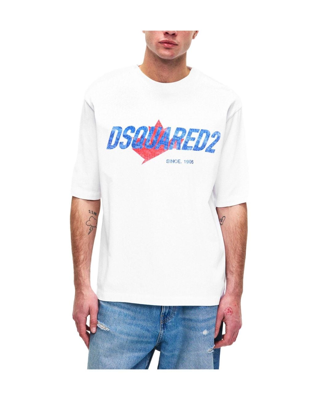 DSquared² White Printed T-Shirt for men