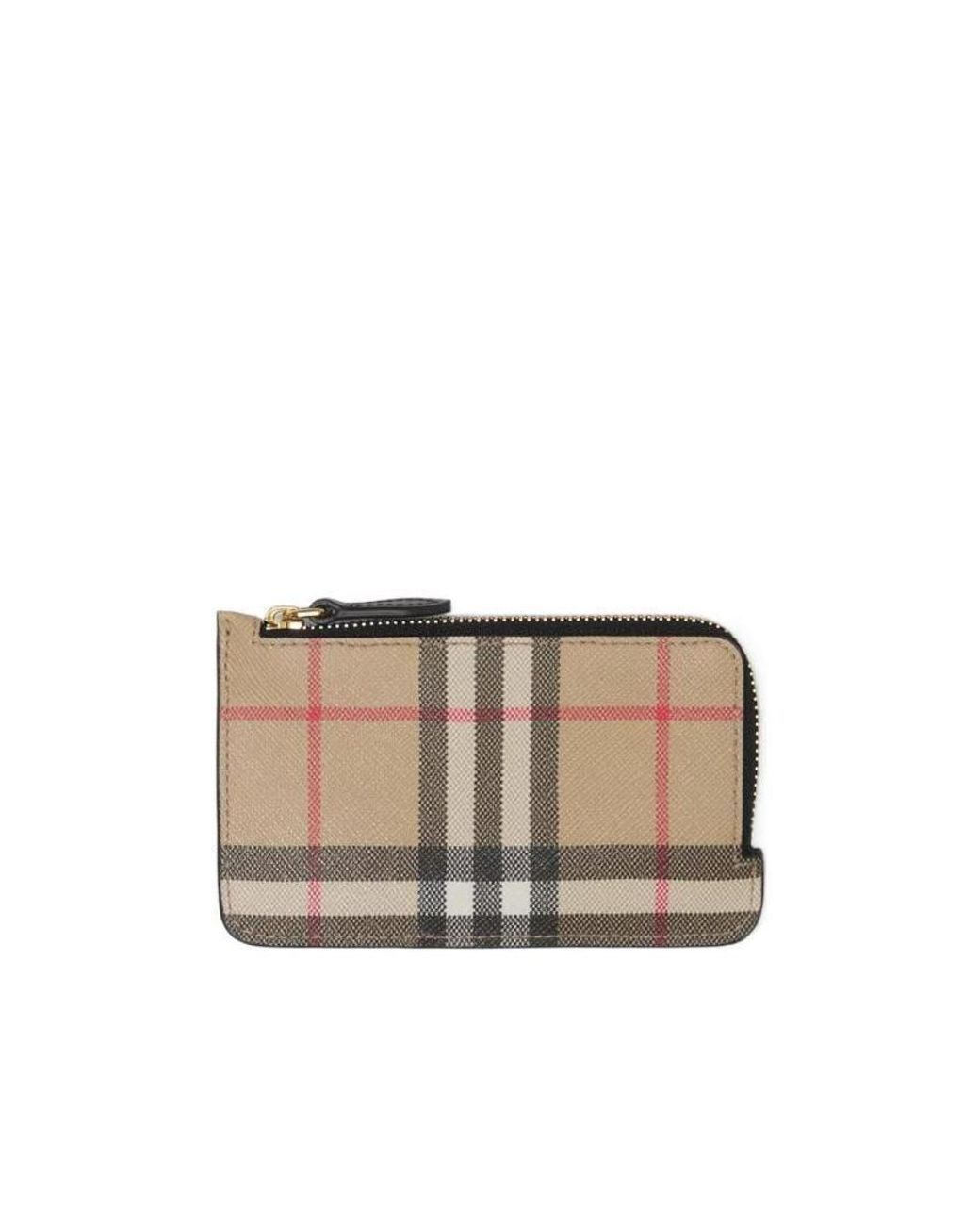 Burberry White Vintage Check Compact Wallet