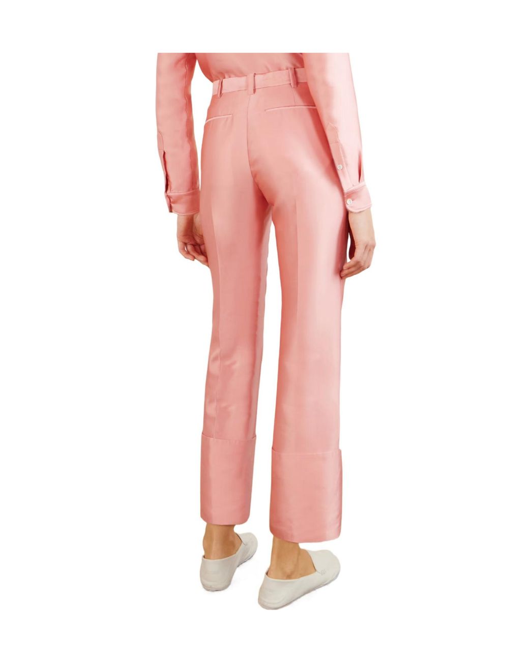 Calvin Klein Pink Satin Skinny Pants
