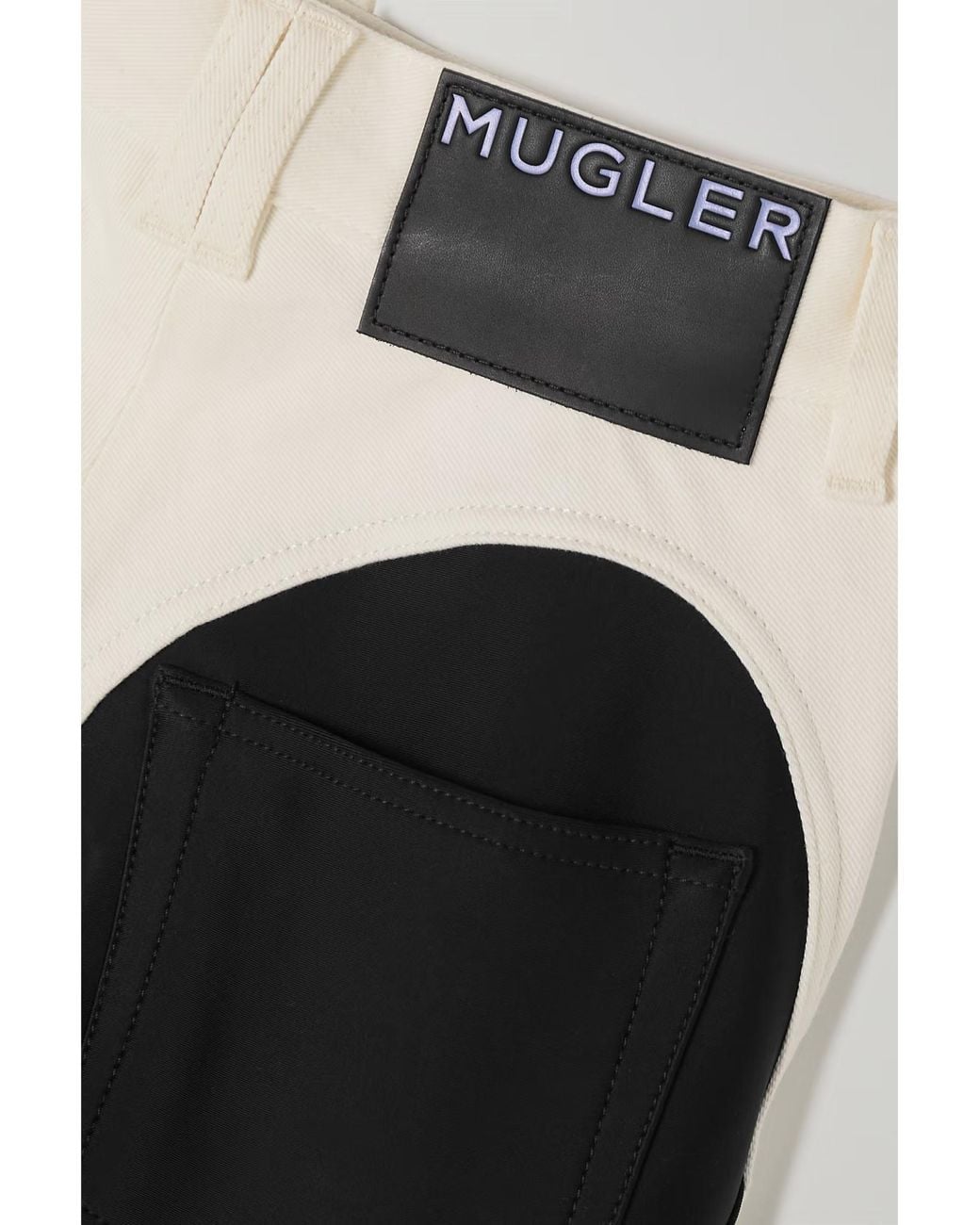 Mugler White High-Waisted Skinny Jeans