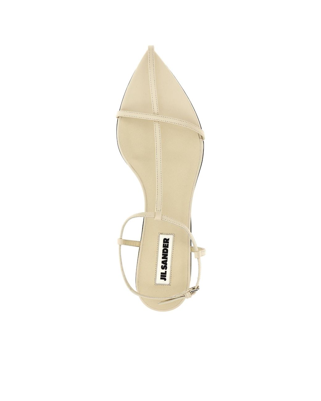 Jil Sander White Caged Leather Sandals