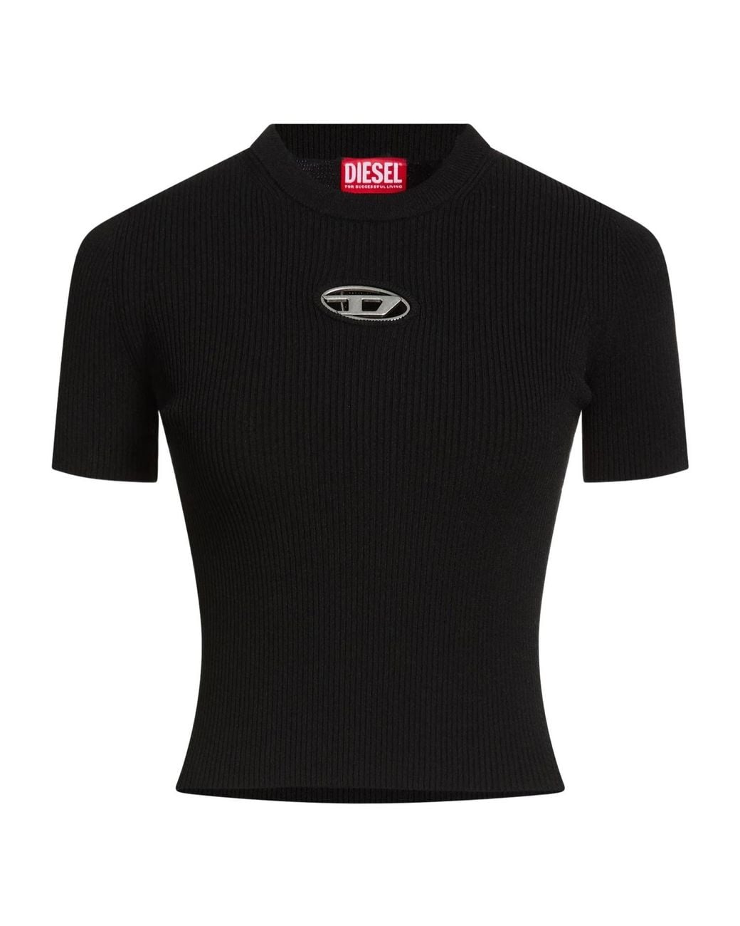 DIESEL Black Solid Color Jumpers