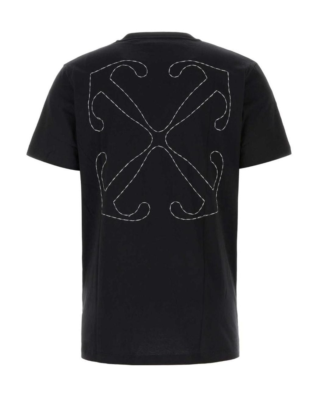 Off-White c/o Virgil Abloh Black Logo Cotton T-Shirt for men