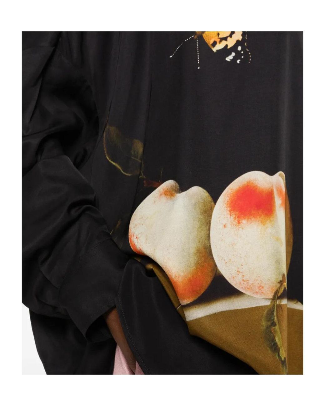 Dries Van Noten Black Long-Sleeved Shirt