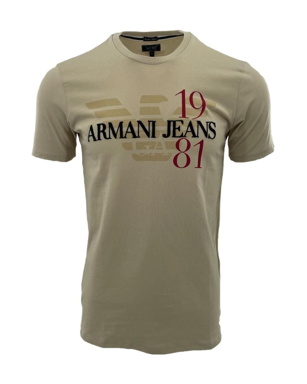 Armani Jeans Green Item O-Neck Short-Sleeved T-Shirt for men