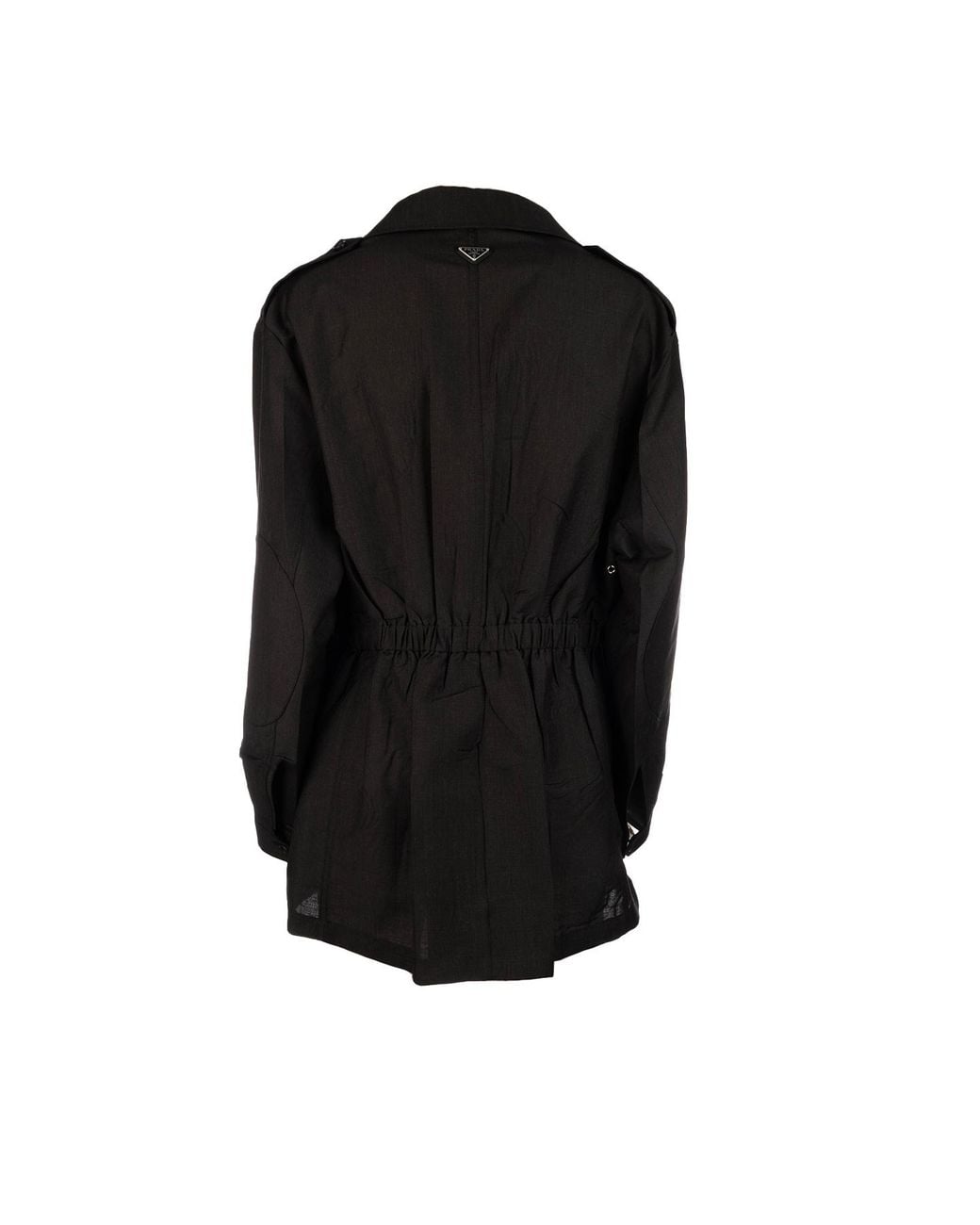 Prada Black Kid Mohair-Virgin Wool Field Jacket