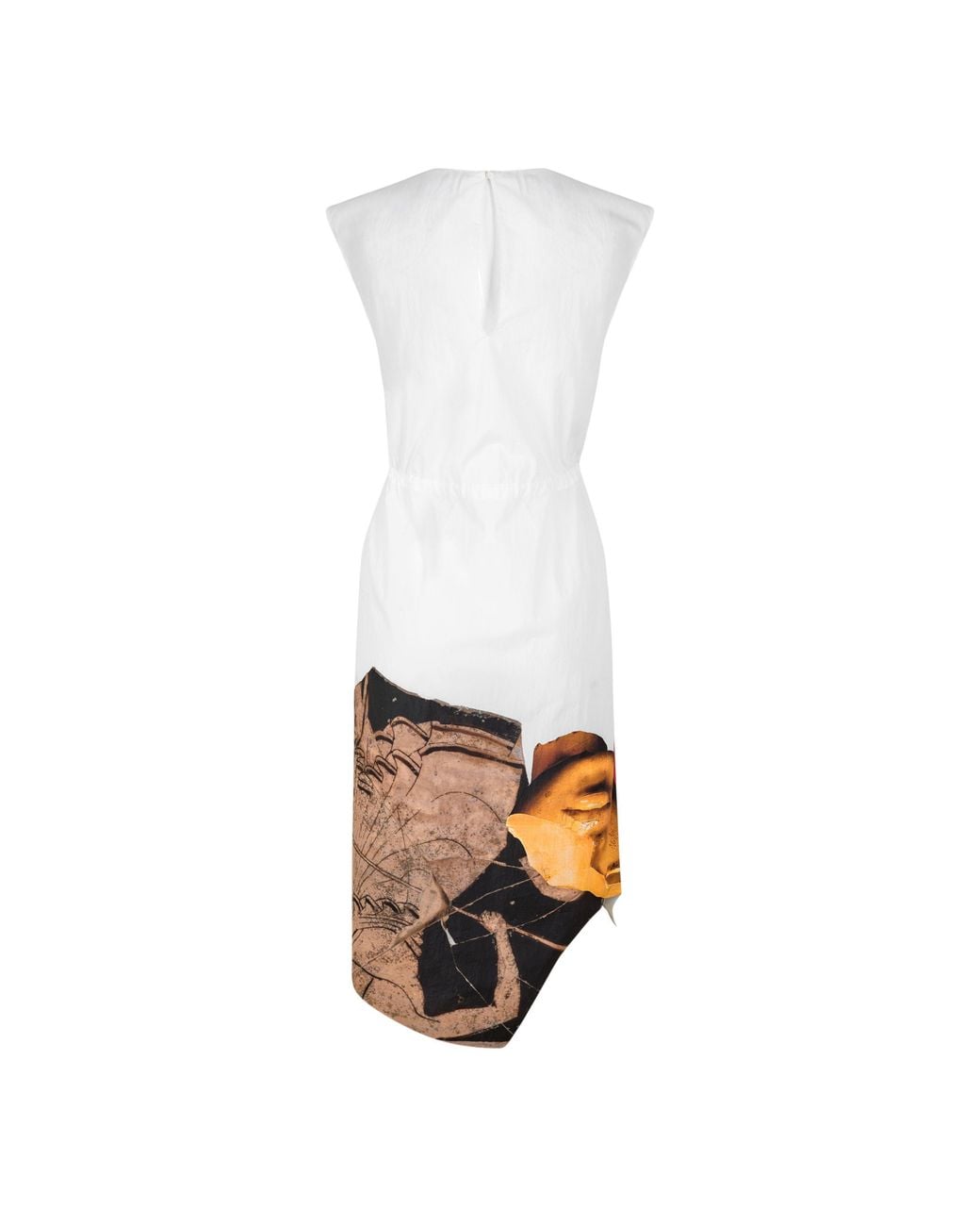 Prada White Simple Printed Skirt