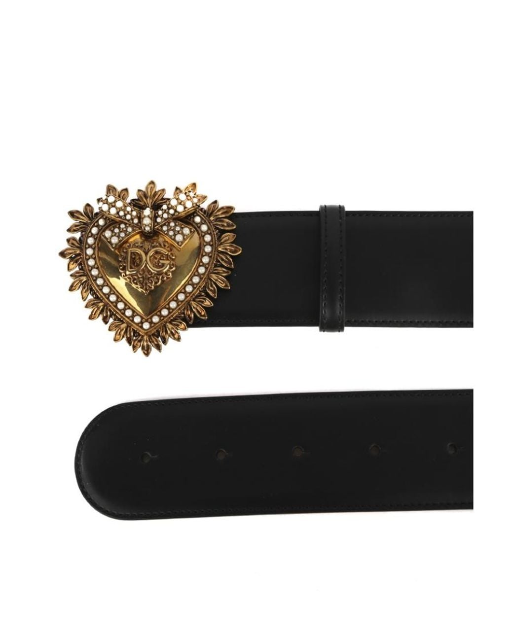 Dolce & Gabbana White Devotion Buckle Belt