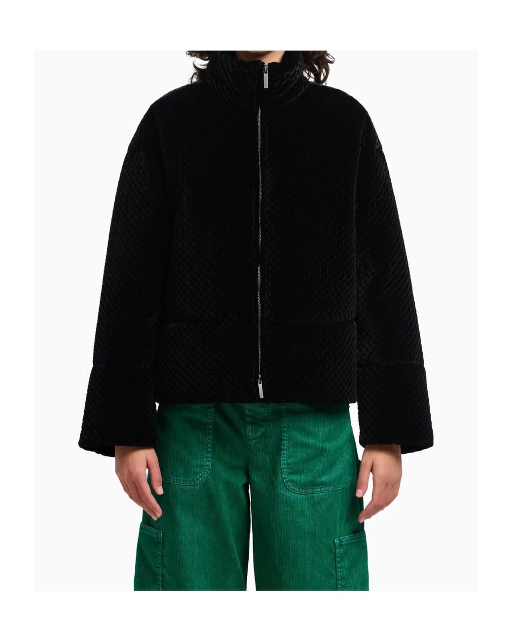 Emporio Armani Black Quilted Blouson Jacket