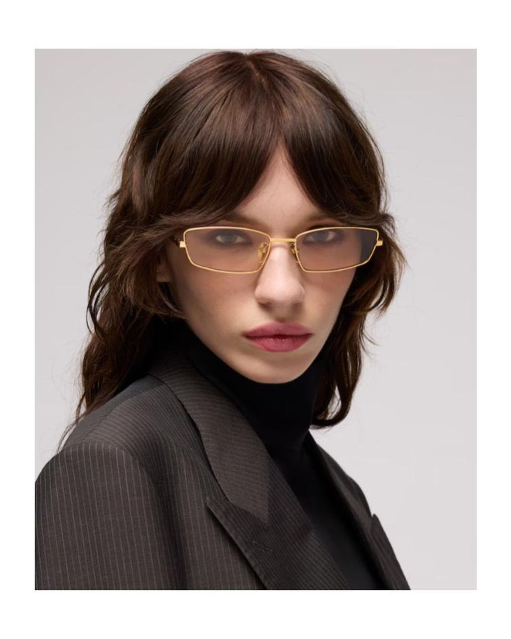 Gucci White Rectangular Frame Sunglasses for men
